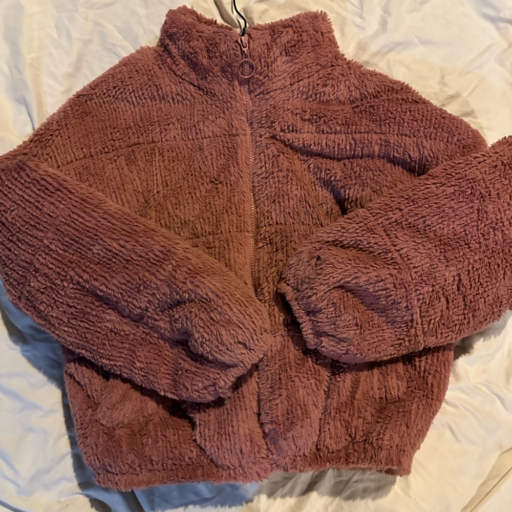 Cozy Mauve Fleece Jacket